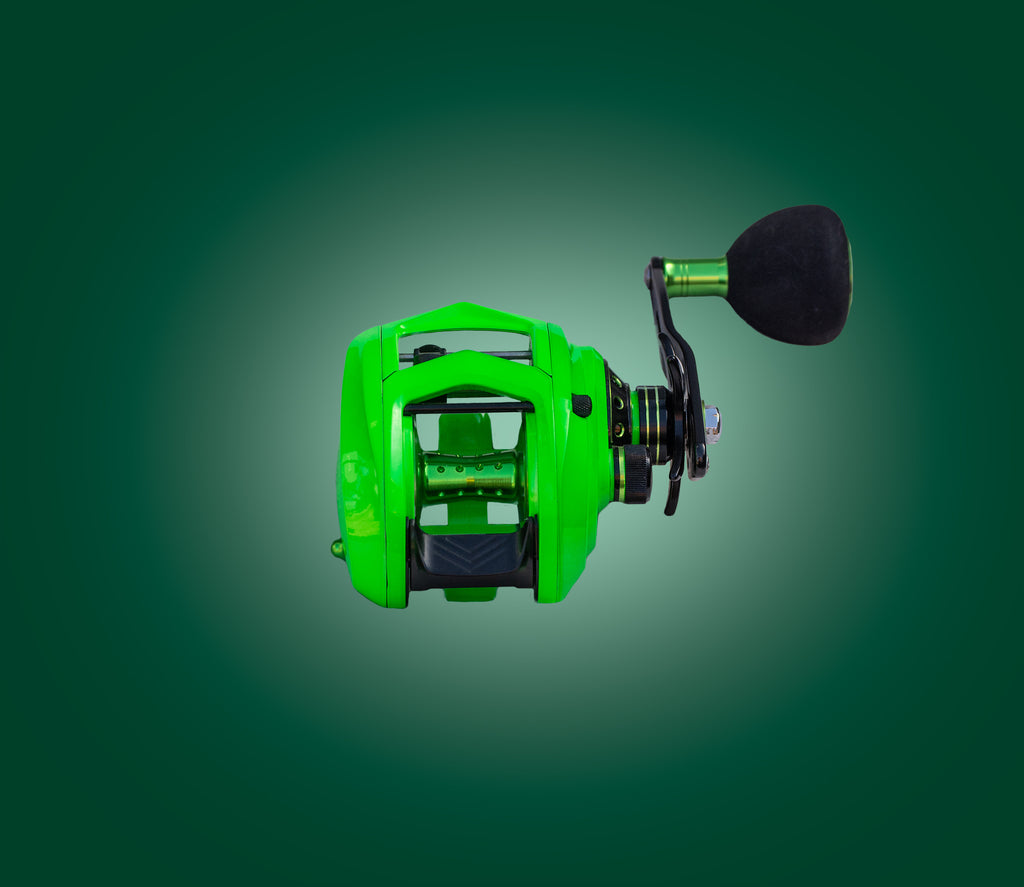 best cat fish reel Green Low Profile Reel – SlimeCat Rods